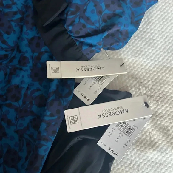 Amoressa Flower Fair Camellia Tankini Top and Bimini Bottom Size 6 - Picture 12 of 12